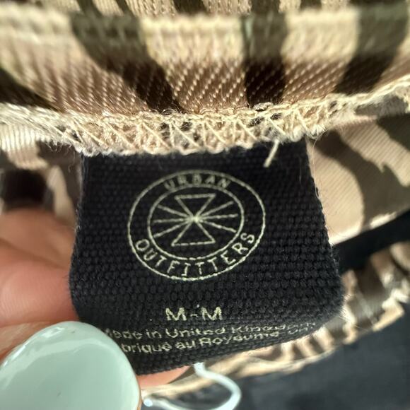 Urban Outfitters Mini Skirt Y2K Groovy Brown Zebra Swirl Print High Waist M - Picture 4 of 5